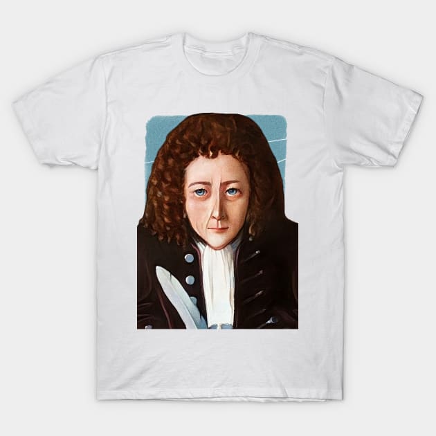 English Polymath Robert Hooke illustration T-Shirt by Litstoy 